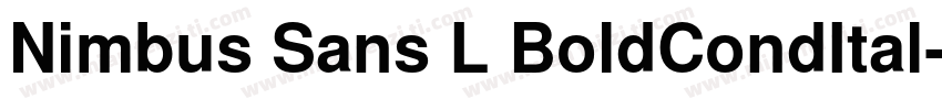 Nimbus Sans L BoldCondItal字体转换